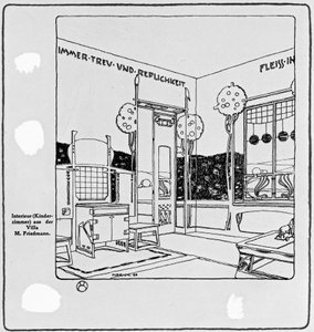 Interiørdesign for Villa Friedmann, 1898